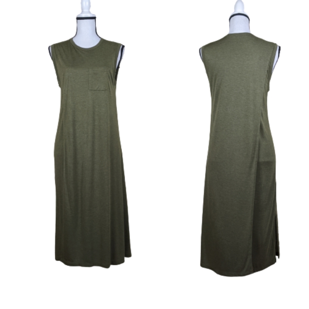 T ALEXANDER WANG Sleeveless Tee Wrap Maxi Dress